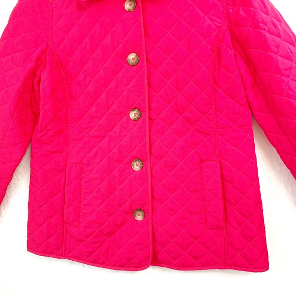 Chico's Hot Pink Quilted Barn Jacket Sz M 8/10 - Picture 4 of 13
